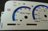 1995 Chevy Silverado GMC Suburban C/K In Kilometers KPH White Face Glow Gauges