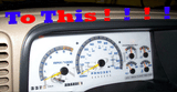 96 97 98 Toyota Tacoma Pickup KPH White Face Gauges Tac