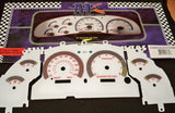 1996 1997 1998 KPH Mustang V8 GT White Face Glow Through Gauges Red