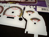 1996 1997 1998 KPH Mustang V8 GT White Face Glow Through Gauges Red