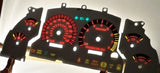 1996 1997 1998 KPH Mustang V8 GT White Face Glow Through Gauges Red