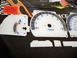 KPH Metric 1998 1999 2000 Toyota Tacoma w/RPM White Face Glow Through Gauges Kit