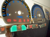 KPH Metric 1998 1999 2000 Toyota Tacoma w/RPM White Face Glow Through Gauges Kit