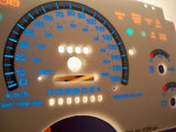 1995 1996 1997 Chevrolet S10 Blazer White Face Glow Through Gauges KILOMETEMERS