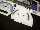KILOMETERS 1998-2000 Ford Ranger Without RPM Tach White Face Glow Through Gauges