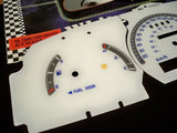 KILOMETERS 1998-2000 Ford Ranger Without RPM Tach White Face Glow Through Gauges