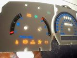 KILOMETERS 1998-2000 Ford Ranger Without RPM Tach White Face Glow Through Gauges
