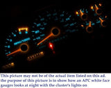 KPH Metric 1998 1999 2000 Toyota Tacoma w/RPM White Face Glow Through Gauges Kit