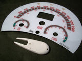 KPH 4 VW Beetle Bug White Face AT Glow Through Gauges