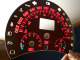 KPH 4 VW Beetle Bug White Face AT Glow Through Gauges