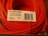 43' Ft Flex Braided Hose Wire Cable & Line Cover Sleeving Kit w Heat Shrink Red