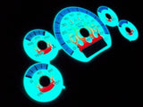 GMC Sonoma Chevy S10 Blazer NO/TAC Flamed Glow Gauges F