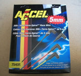 ACCEL 7540R  Spark Plug Wires Wire Red 5MM Straight Boots 150 Ohms FERRO-SPIRAL