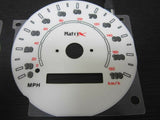 98-02 TOYOTA COROLLA AT MT INDIGLO WHITE FACE GLOW GAUGES KIT W/NO RPM