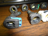 8 New Ford GM fuel gas petrol line hose 110 90 Degrees Nylon Quick Connect Clips