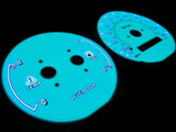 98-02 TOYOTA COROLLA AT MT INDIGLO WHITE FACE GLOW GAUGES KIT W/NO RPM