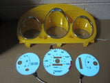 1996-2000 Honda Civic DX Automatic AT Glow Gauges & Yellow Cluster Euro Dash