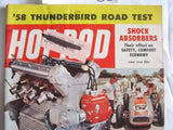 Hot Rod Magazine June 1958 Thunderbird Impala Fordillac BMW Isetta Four Banger