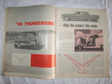Hot Rod Magazine June 1958 Thunderbird Impala Fordillac BMW Isetta Four Banger