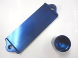 92-00 Honda Civic All Models Billet Battery Strap & Solenoid Cover Anodized Blue