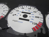 1992-1995 Honda Civic EX LX Si Manual 5 Speed White Face Glow Gauges 9RPM 120MPH