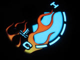 94-97 Honda Accord Manual Flame Flamed white face Glow Gauges Kit for Cluster