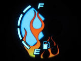 94-97 Honda Accord Manual Flame Flamed white face Glow Gauges Kit for Cluster