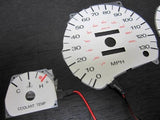 1995 1996 1997 Saturn Automatic & Manual White Face Glow Gauges Gauge Kit 130mph