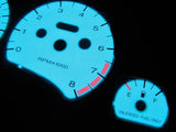 1995 1996 1997 Saturn Automatic & Manual White Face Glow Gauges Gauge Kit 130mph