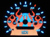 MPH 93 94 Mazda B2300 B3000 B4000 Ranger Explorer White Face Flamed Glow Gauges