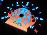 MPH 93 94 Mazda B2300 B3000 B4000 Ranger Explorer White Face Flamed Glow Gauges