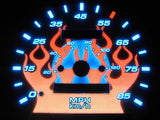 MPH 93 94 Mazda B2300 B3000 B4000 Ranger Explorer White Face Flamed Glow Gauges