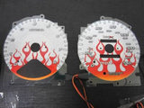 1994-1997 Honda Accord Automatic Flamed White Face Glow Gauges Kit for Cluster