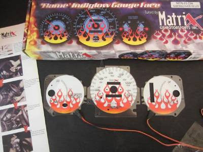 1996-2000 Honda Civic DX Automatic AT Transmission Flamed White Face Glow Gauges