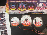 96-00 Honda Civic DX Automatic AT Transmission Flamed White Face Glow Gauges Kit