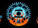 1996-2000 Honda Civic DX Automatic AT Transmission Flamed White Face Glow Gauges