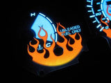 96-00 Honda Civic DX Manual Stick Shift Flamed White Face Glow Gauges Kit