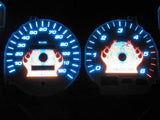 94-97 Dodge Ram Gas 1500 2500 3500 Indiglo Flamed White Face Gauges For Cluster