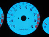 90 91 92 93  Acura Integra GSR White Face Indiglo & Reverse Glow Gauges 9K RPM