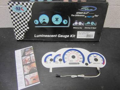 *00-05* Kilometers Per Hour 180kph Chevy Cavalier w/RPM White Face Glow Gauges Kit