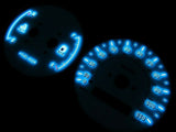 98-02 TOYOTA COROLLA AT MT INDIGLO WHITE FACE GLOW GAUGES KIT W/NO RPM