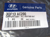 OEM 2011-2014 Hyundai Sonata Weather Rear Black Rubber Floor Mats 3QF13AC200