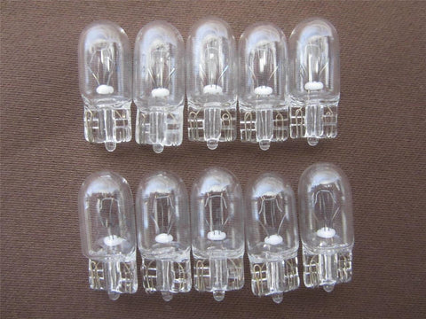 10 lot Tail Lamp Light Bulb Rear Lighting Standard 194 x10 Wedge Miniature Mini
