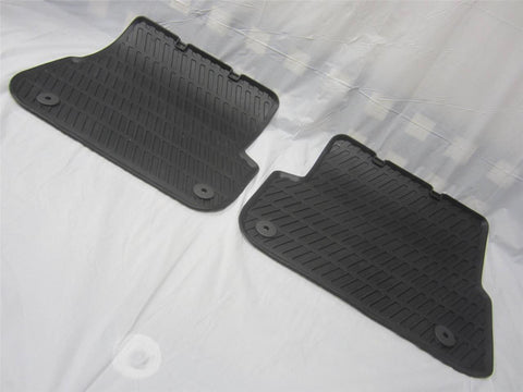 OEM 2006-2011 Audi A6 & Quattro Black All Weather Rubber Rear Floor Mats 2 piece Set