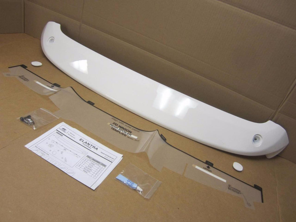 OEM 2009-2012 Hyundai Elantra HB Rear Lip Trunk Lid Spoiler Kit - Creamy White YAC