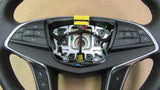 OEM 16-17 Cadillac CT6 Black Leather Steering Wheel w/ Shift Paddles 84016898