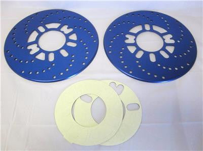3A Racing Disc Brake Rotor Covers Simulator Cross Drilled Universal 4 or 5 Bolt