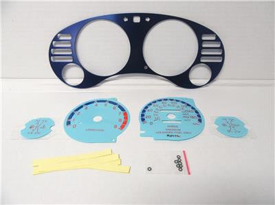 95-99 Mitsubishi Eclipse Turbo Aluminum Bezel Manual Trans W Glow Through Gauges