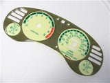 95-99 Mitsubishi Eclipse Turbo Kevlar Bezel Manual Trans W Glow Through Gauge