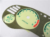 95-99 Mitsubishi Eclipse Turbo Kevlar Bezel Manual Trans W Glow Through Gauge
